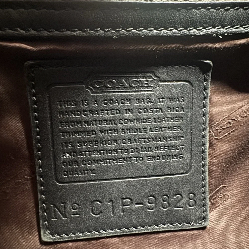 Vintage Coach Legacy 1991 Costa Rica Black Leather Flap Shoulder Bag 9828